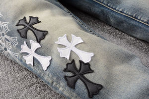 Distressed Best Style High Waist Button Skinny Denim Jeans for Men's Jeans Denim <b>Pants</b> Women <b>Pant</b> Denim - Product Image 3