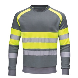 Sweat-shirt de sécurité réfléchissant haute visibilité pour homme en polyester imperméable et coton Logo personnalisable Vêtements de travail haute visibilité - Product Image 1