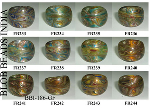 แหวนสวมนิ้วทำจากแก้วลูกปัดแก้วแฟนซีสำหรับงานฝีมือแหวนนิ้วเงินและฟอยล์ - Product Image 2