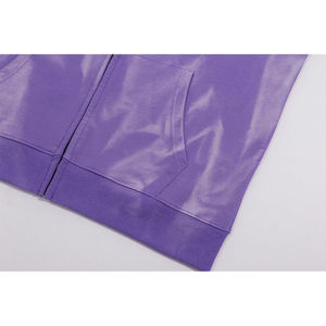 Vente en gros de sweats vintage pour hommes, lettre basique, logo, slogan, imprimé enzymatique, motif de vague d'eau irrégulière lavée, capuche zippée pour hommes - Product Image 3