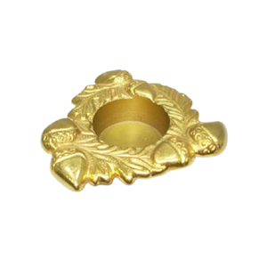 Portavelas ecológico dorado de diseñador de hojas y portavelas decorativo único para uso en el hogar, restaurante y Hotel - Product Image 3