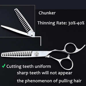 Tijeras de adelgazamiento para el cuidado de la belleza, acabado pulido, cuchillas afiladas, 30 dientes, tijeras de adelgazamiento de estilo japonés para el cabello, 6,5 pulgadas - Product Image 5