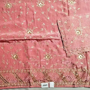 ชุดสูททำงานเย็บปักด้วยมือดีไซน์เนอร์ทันสมัยชุดสูททำงานปักลายด้านล่างผ้าชิออนสวยสไตล์อินเดียแบบดั้งเดิม - Product Image 1