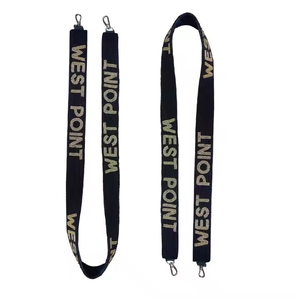 Ceinture perlée personnalisée West Point University College Student Sangles de sac à main de couleur noire et dorée par MD HANDICRAFTS - Product Image 1