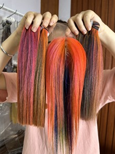 Perruque de cheveux humains vierges Remy Double Drawn 100% Perruques naturelles Vague droite Soyeuse Vietnamienne Couleur personnalisable - Product Image 4