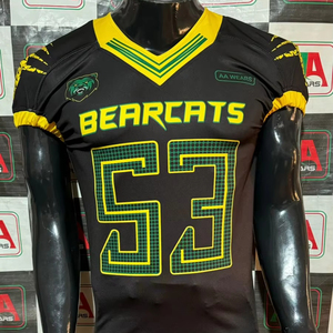 Camiseta de fútbol americano, camiseta de ventilador personalizada, mercancía del equipo hecha en sublimación, tela transpirable de sarga, fábrica de talla grande - Product Image 5