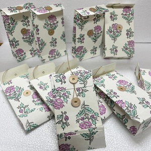 Custom Made Eco-Friendly Elegant Handcrafted Block-Printed Cotton <b>Pouch</b> for Gift Packaging Storing Jewelry Small Umbrella - Product Image 1