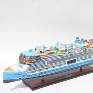 Nuevo lanzamiento 2024 / ICON of the SEAS Modelo de crucero pintado personalizado hecho a mano de madera de lujo - Product Image 1