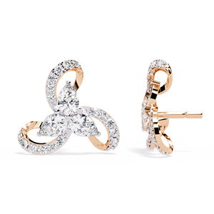 Hip Hop Round Diamond Earing 10K Yellow Gold <b>Cross</b> Hip Hop Earrings for <b>Men</b> Women from Indian Exporter Diamond Earing - Product Image 4