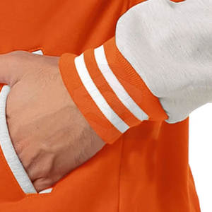 Chaqueta informal con letras y botones bordados de chenilla personalizada para hombre, chaqueta transpirable de invierno de alta calidad con cuello levantado - Product Image 3