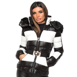 Chaqueta acolchada cálida de Invierno para mujer con diseño personalizado Cremallera sólida y cuello alto para venta al por mayor - Product Image 6
