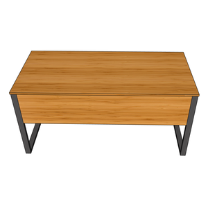 RecBamboo 160x80cm Minimalist Modern Office Computer Table Luxury <b>Desk</b> with Assembled Iron Legs MDF and Melamine Wood Style - Product Image 6