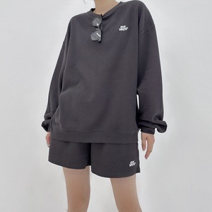 À la mode femmes gaufré gris 100% coton été costume grande taille lâche lettre imprimer tricot à capuche et décontracté sport Shorts - Product Image 3