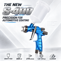 Pistolet à peinture nouvelle génération S400 DJY avec options de buses de 1,3 mm ou 1,4 mm pour la retouche automobile