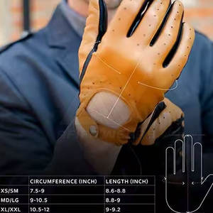 Gants en cuir imperméables pour hommes AFIFA WEARS AW-4833 2024, de haute qualité, à la mode, à doigts entiers, avec technologie tactile, décontractés - Product Image 2
