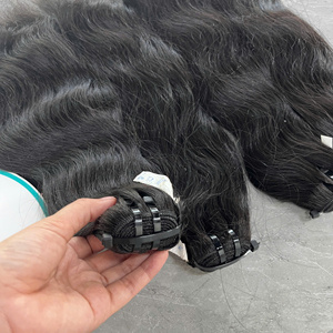 Extensiones de Cabello Humano Virgen Remy Vietnamita 100% GUGU HAIR, Doble Trama, Ondulado Natural, Encaje Transparente, 100g MOQ - Product Image 2