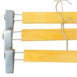 Wholesale Heavy Duty Wooden Clothes Hangers with Clips Custom Logo Low MOQ for Pants Dresses Garments Made in Vietnam - Product Image 6