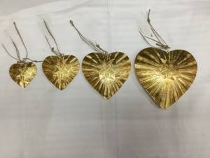 Elegante Corazón de Navidad, decoración colgante de Metal, diseño grabado, adorno de árbol de Navidad para decoración elegante de vacaciones - Product Image 4