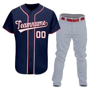 Uniforme de baseball pour hommes de conception personnalisée de meilleure qualité et nouveau style d'uniformes de baseball Offre Spéciale de couleur unie - Product Image 1