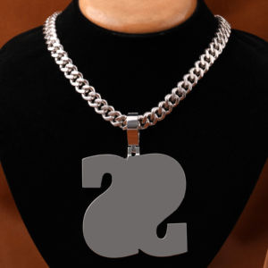 Personnalisé Luxueux Pendentif En Argent Sterling 925 SS Lettre Plein Glacé Lab Cultivé Diamant Hip Hop À La Mode Pendentif Pour Hommes Cadeau - Product Image 4