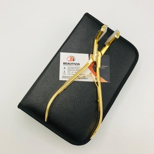 คีมกดเทปเหล็กชุบทองแบบมืออาชีพพร้อมแผ่นซิลิกอนเครื่องมือต่อผมใช้โลโก้ได้ตามต้องการ - Product Image 1