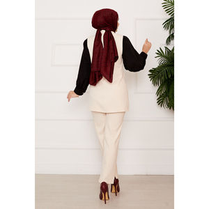 Ensemble de gilets à nouer sur le côté en tissu satiné pour femme - Product Image 6