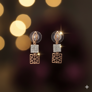 Collier fin moderne avec pendentif en or rose 18 carats et pompon en diamant Luxe Collier avec pendentif en or rose 18 carats et pompon en diamant - Product Image 3