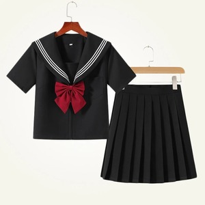 Cardigan tricoté en coton et uniforme scolaire pour filles, uniforme JK et Cosplay, de style japonais, pour printemps et automne - Product Image 1