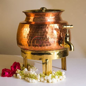 Copper Water Dispenser In Pot Matka Style Good for <b>Health</b> Available in Customize Shape Size and Design for Regular Use - Product Image 1