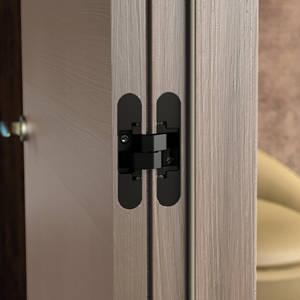 Set di 2 cerniere per porte e finestre nere Zamak con capacità di 40kg di apertura di 180 gradi per porte di passaggio - Product Image 2