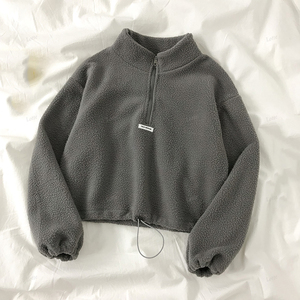 Sudadera con capucha corta personalizada a granel de fábrica para mujer, sudaderas y sudaderas informales para mujer, baratas en el precio de Pakistán - Product Image 1