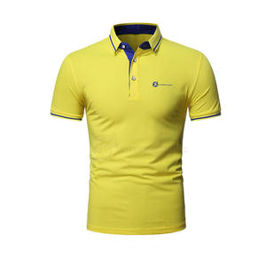 Camiseta Polo de talla grande para hombre, diseño ajustado de secado rápido con patrón de estampado sólido ligero en tela de punto de bambú, novedad - Product Image 3
