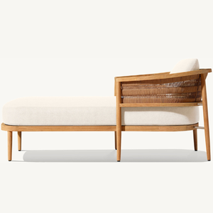 Chaise longue individuelle idéale pour se détendre en extérieur au bord de la piscine tout en profitant du vent, équipée de coussins doux et agréables. - Product Image 5