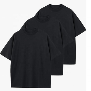 Precio al por mayor, camiseta para hombre, camisetas de algodón para hombre, camisetas deportivas sólidas básicas holgadas de manga corta con cuello redondo Unisex - Product Image 2