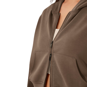 Meilleure vente de sweat-shirts décontractés streetwear à épaules tombantes, respirants, écologiques, en tricot, sweat-shirts courts pour femmes - Product Image 5