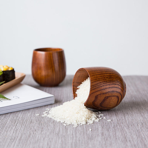 Tasse à thé en bois écologique japonaise Tasse à café à eau Style vintage Retour à l'école Passe au lave-vaisselle par Crescent Crafts - Product Image 4