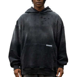 Sudadera con Capucha de Felpa Francesa y Algodón, Hombros Caídos, Estilo Holgado, Alta Calidad, 500 g/m², Gruesa - Product Image 6