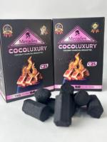 Charbon de noix de coco d'origine indonésienne, charbon de noix de coco en forme de cube pour chicha