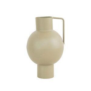 Vase en céramique vert mat moderne avec poignée, vase à fleurs minimaliste pour la maison, l'hôtel, la table de restaurant, vente en gros - Product Image 2
