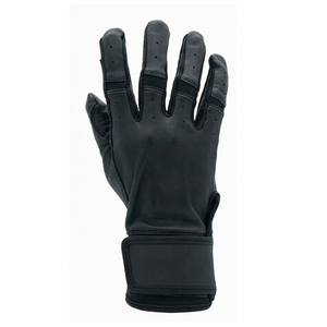 High Quality Genuine Leather Black Baseball Batting Gloves Professional Adult Youth Custom Logo Non-Slip Softball Batting Gloves - Product Image 2