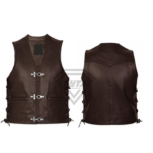 Gilet en cuir pour motard homme 2026 pour usage extérieur, gilet en cuir PU pour homme le plus vendu, différents styles de gilets en cuir pour moto pour homme - Product Image 5