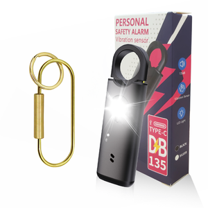 Alarme personnelle élégante en forme de porte-clés, sécurité en voyage, sirène forte, porte-clés cadeau, alarme de défense personnelle multicolores pour les voyages - Product Image 5