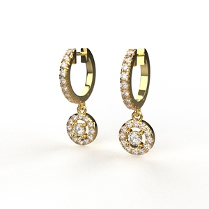 อะวาตาร์18K โกลด์มอยส์ซอไนต์บาหลีห้อยต่องแต่ง - Product Image 5