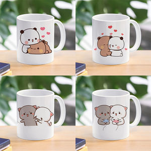 Taza de Café con Leche Bubu Dudu, Taza de Navidad con Diseño de Gato Mocha, Panda y Oso, <span class=keywords><strong>Tazas</strong></span> <span class=keywords><strong>Kawaii</strong></span> Originales, Envío Gratis - Product Image 1