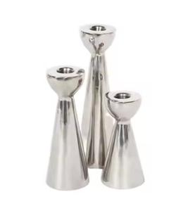 <b>Tall</b> Candlestick Metal <b>Candle</b> Stand for Outdoor Shiny Silver Finishing Decorative Metal Aluminum <b>Candle</b> <b>Holder</b> - Product Image 1