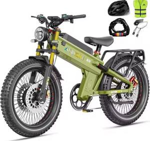 Vélo tout-terrain A9 Pro Max Bike-E 60V 70Ah 5600W à double moteur, pneus larges, autonomie de 200 milles, 7 vitesses, avec 3 ans de garantie, neuf et original - Product Image 2