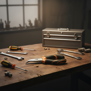 Alicates de punta semicircular extra largos con mango bimaterial cromado y serrado - Product Image 3