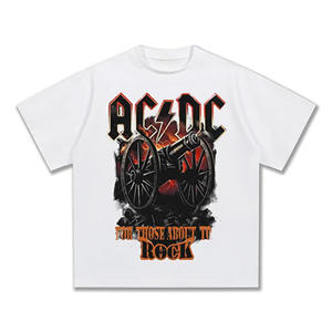 T-shirts streetwear en coton épais OEM en gros, impression graphique personnalisée DTF DTG, production en vrac haute définition - Product Image 5