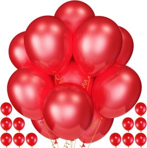 Lot de 30 ballons en latex rouge rétro écologiques de 12 pouces, décorations de fête pour <span class=keywords><strong>anniversaire</strong></span>, mariage, baby shower et Halloween - Product Image 1