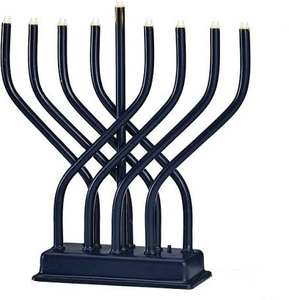 Chandelier Menorah en poudre noire, personnalisable, décoration de Noël pour la maison - Product Image 1